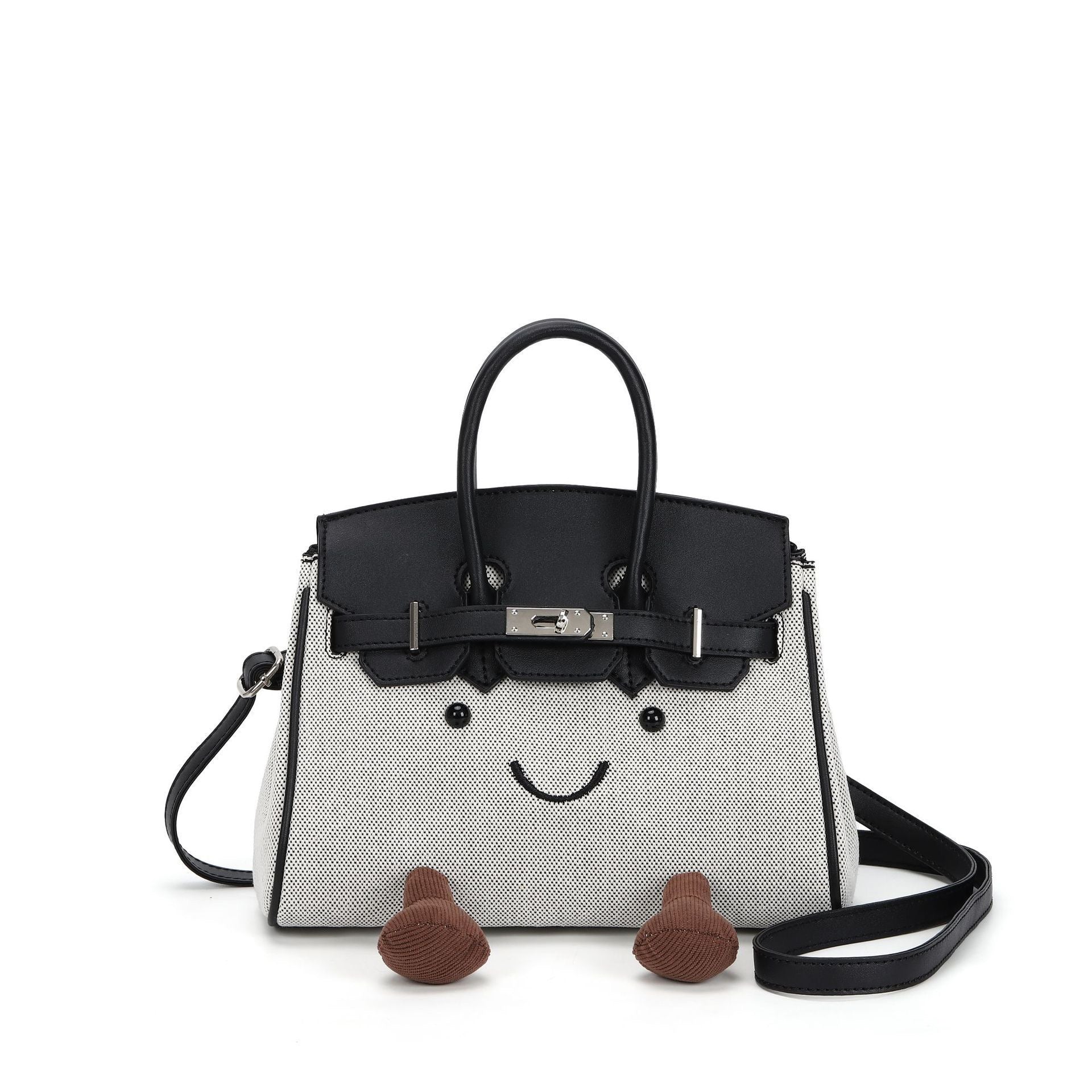 Pomo Pals Canvas Companion Bag — Black, front view