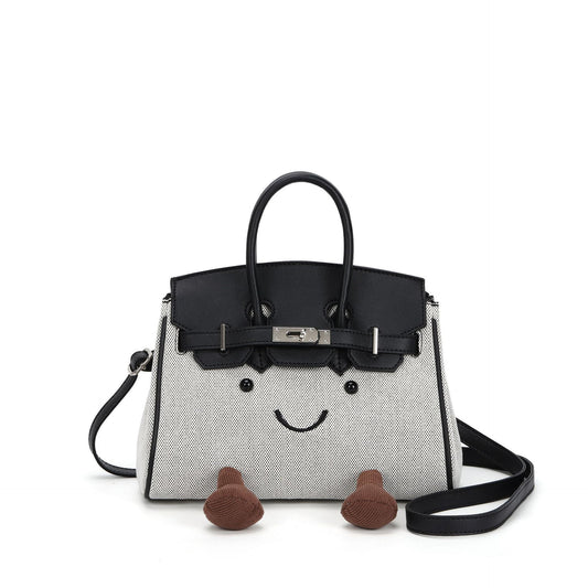 Pomo Pals Canvas Companion Bag — Black, front view