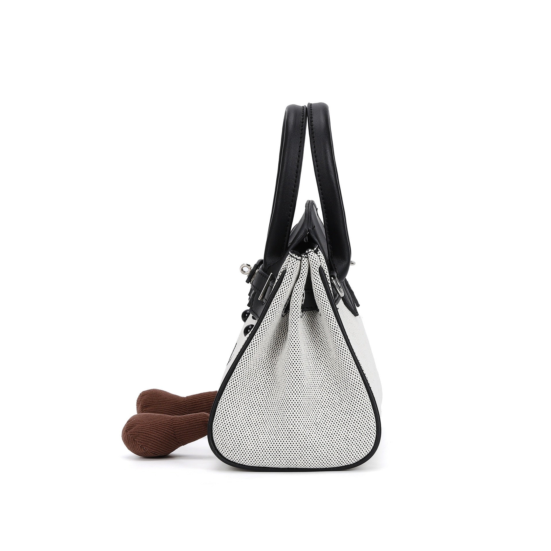 Pomo Pals Canvas Companion Bag — Black, side view