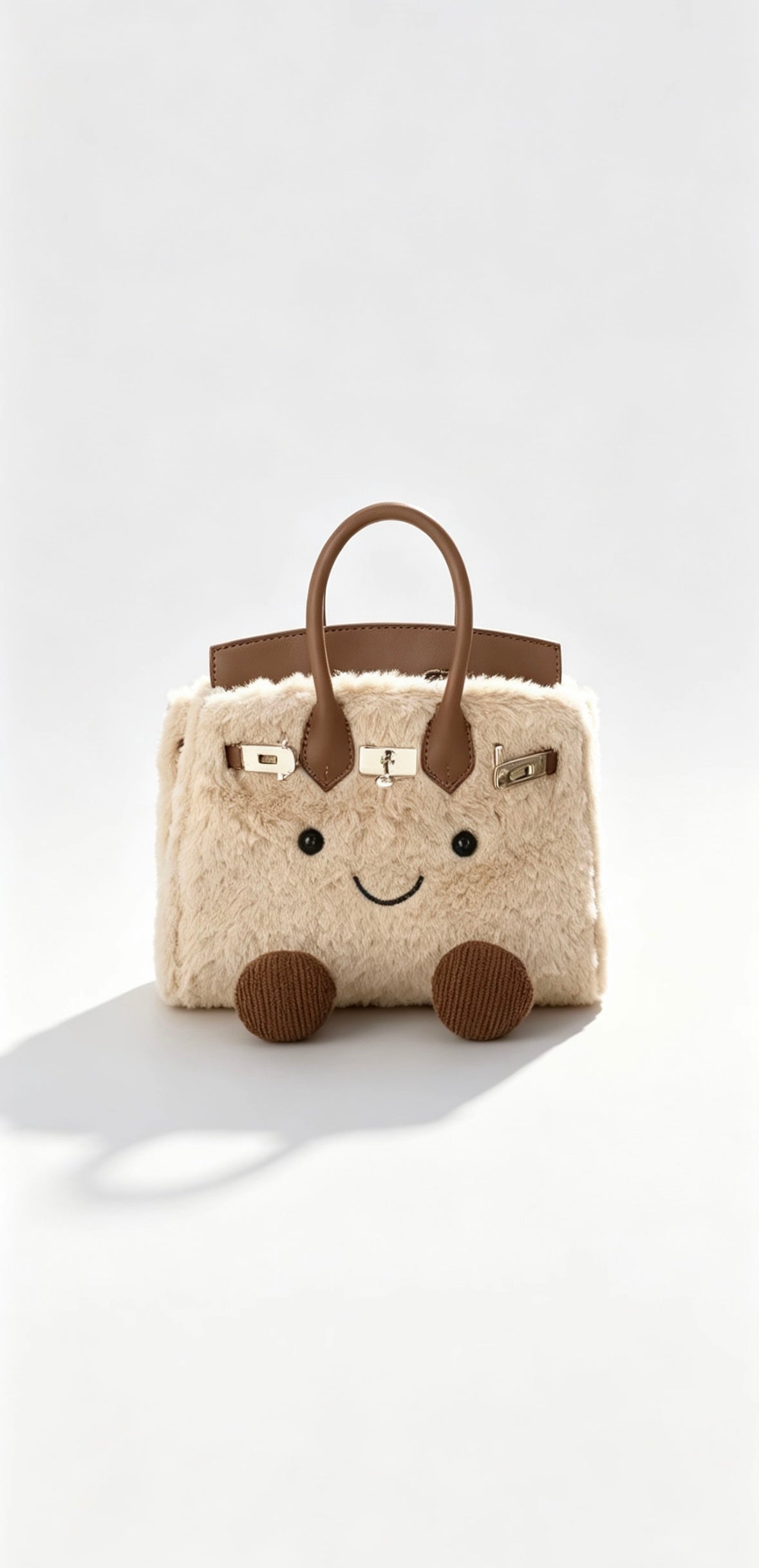 Pomo Pals Fluffy Companion Bag — Latte